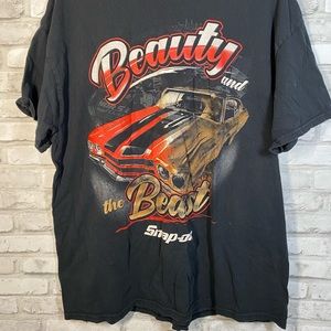 Men’s snap-on beauty and the beast T-shirt